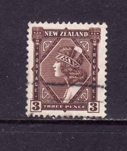 New Zealand-Sc#190-used chocolate-1935-