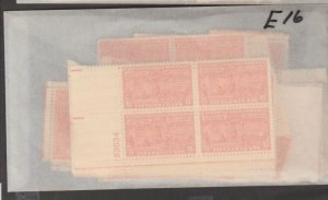 U.S. Scott #E16 Special Delivery - Lot #3 -  Singles/Blocks - Dealers Cat $40