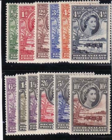 Bechuanaland 1955-1958 SC 154-165 Mint Set