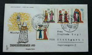 Germany Berlin Youth 1970 (stamp FDC) *addressed