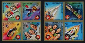 Burundi 477-8, C216-7 imperf MNH Apollo-Soyuz Space Mission, Astronauts