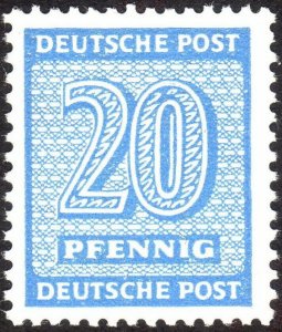 1945, Germany West Saxony 20pfg, MNH, Mi 134