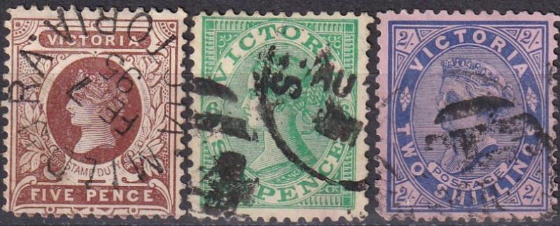 Victoria #200-01, 204  F-VF Used CV $8.50 (A18646)