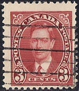 Canada #233 3 cent King George 6, Carmine F-VF used