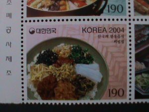 ​KOREA-2004- SC#2149-KOREAN FOOD 4TH SERIES-MNH BLOCK VF-HARD TO FIND-LAST ONE