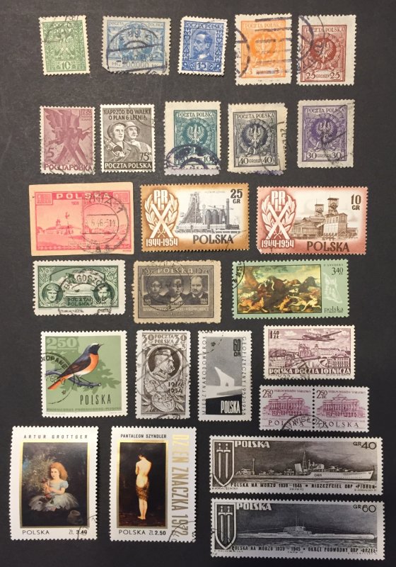 Poland Used #051621, 25 Qty, All Different!