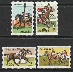 1978 Australia - Sc 691-4 - 4 single - MNH VF - Race horses