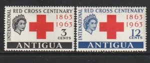 1963 Antigua - Sc 134-5 - MH VF - 2 single - Red Cross Centenary