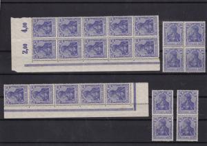 germany 1920 mnh  stamps blocks 20pf ref 7833