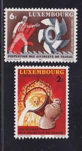 Luxembourg   #644-645    MNH   1980   occupational disease and accidents