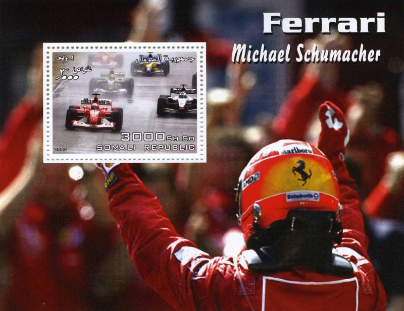 Somalia 2003 FERRARI Michael Schumacher s/s Perforated Mint (NH)