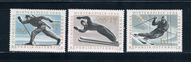 Austria 711-13 MNH Skiing 1963 (A0259)