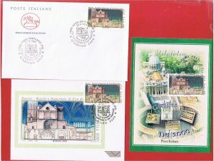 Italy #2307 FDC  Holy Year 2000 w/2 Post Cards   Free S/H