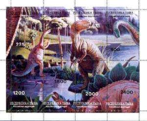 TUVA SHEET DINOSAURS 