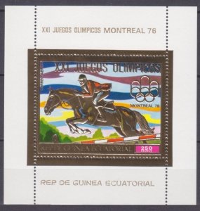 1976 Equatorial Guinea 874/B226gold 1976 Olympic Games in Montreal  8,50 €