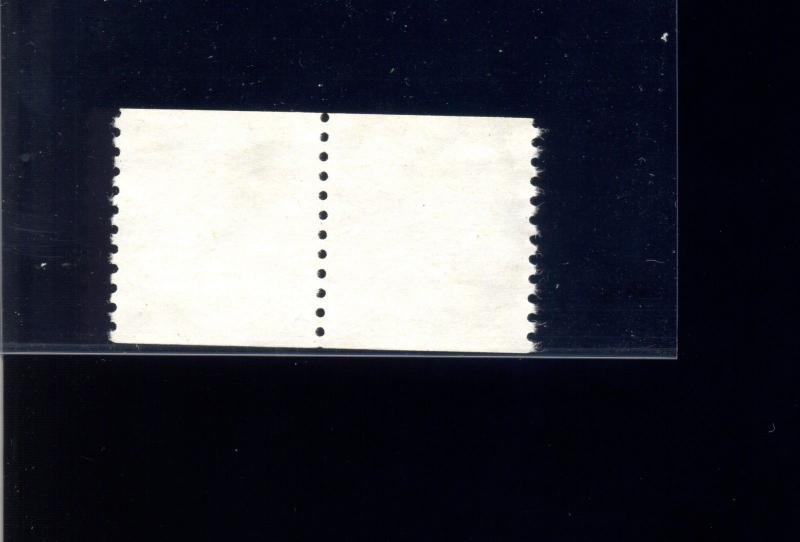 Scott#1056 Bunker Hill Small Holes Coil Line Pair of 2 Stamps ROCK HILL S.C. 