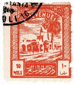 (I.B) BOIC (Tripolitania) Revenue : Duty Stamp 10m (1953) roulette perf