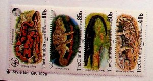 GAMBIA Sc 432-5 LH ISSUE OF 1981 - REPTILES. Sc$75