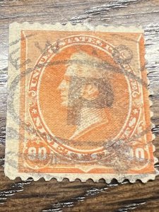 Scott#229- 1890 90c Perry  Used - VG Plus Nice Cancel