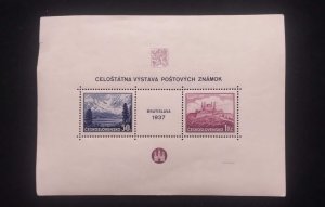 O) 1937 CZECHOSLOVAKIA, VIEW OF POPRAD LAKE - TOMB OF GENERAL MILAN STEFANIK. L