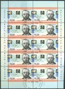 AUSTRALIA Sc#1586 Sheet of 10 1996 Baron von Mueller Complete Cancelled