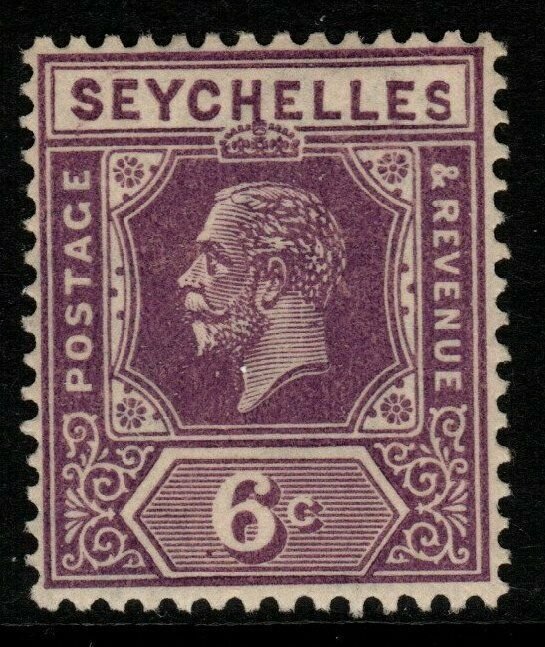 SEYCHELLES SG105 1922 6c DEEP MAUVE MTD MINT