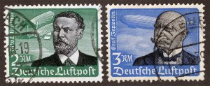 Germany Sc C55-C56 Black Blu Grn 3m 1934 Black  CDS Cancel