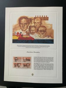 SCOTT 2055-58 - American inventors  - USPS COMMEMORATIVE STAMP PANEL