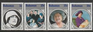 1985 Bahamas - Sc 580-3 - MNH VF - 4 single - Queen Mother