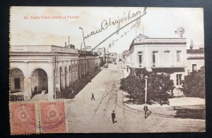 1919 Paraguay RPPC Postcard cover To Buenos Aires Argentina Colon Street View