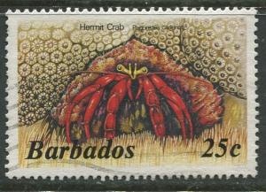 Barbados -Scott 646 -  Marine Life Issue - 1985-86 - FU - Single 25c Stamps