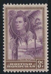 British Honduras  SG 152 SC # 117  Used purple violet shade please see scan