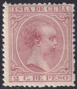 Cuba 1896 Sc 138 MLH* crazed gum