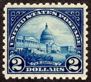 1923, US $2, U.S. Capitol, MH, XF-Sup-96, Sc 572