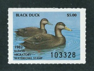 ILLINOIS STATE DUCK  #8 -  MINT NEVER HINGED   -   SCV: $65.00