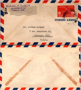 1949 Cuba Postal Stationary to United States ( Postal History ), 1949