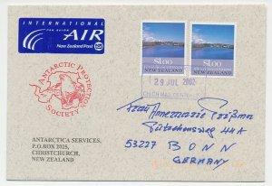 Cover / Postmark New Zealand 2002 Antarctic Protection - Sea mammal