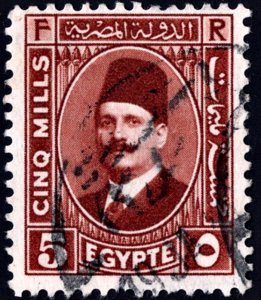 Egypt SC#135 5m King Fuad I (1929) Used