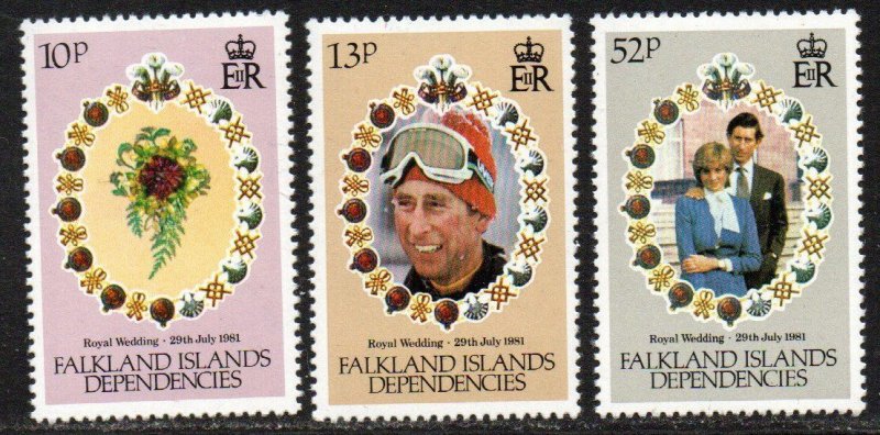 Falkland Islands Dependencies Sc #1L59-1L61 MNH; Mi #99-101