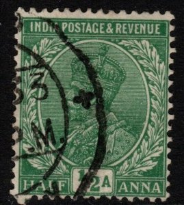 INDIA SG202 1926 ½a GREEN USED