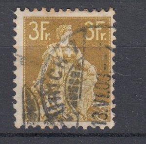 J30045, 1907-25 switzerland used #145 helvetia