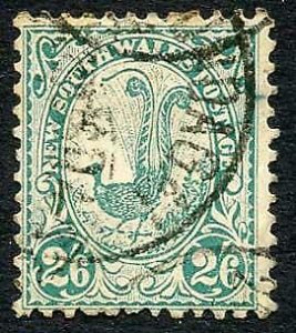 NSW SG363 2/6 Blue-green Wmk Double A Fine used Cat 130 pounds
