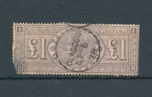 Great Britain High Value QV 1 Pound Telegraph Filler UK3015