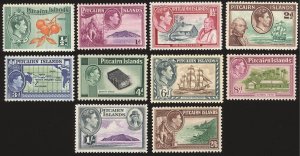 PITCAIRN ISLAND Sc 1-8 VF+/MNH/H-George VI Complete - Fresh - See Description