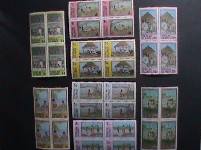 TOKELAU-1976-SC#49-56 LIVING STYLE OF PEOPLE IN COUNTRY MNH-BLOCK SET-VF