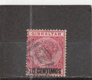 Gibraltar  Scott#  23  Used  (1889 Surcharged)