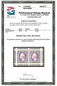 484 PR JUMBO GEM 100J MINT OGnh grade