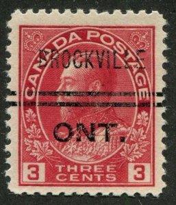 Canada Precancel BROCKVILLE 3-109 RE-ENTRY