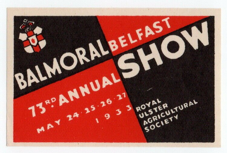 (I.B) Northern Ireland Cinderella : Balmoral Show (Belfast 1933)