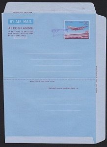 BANGLADESH overprint on Pakistan aerogramme unused.........................B2793